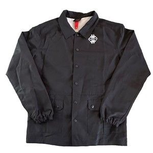 KAPPA x SHADOW HILL Coach Jacket Size Medium M Black Tactical Cargo Windbreaker